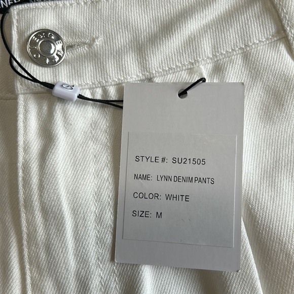 GENERATION LOVE LYNN DENIM Boyfriend Jean Pant White Sz M NEW - Picture 12 of 16